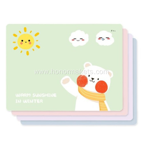 Silicone children's insulated non-slip lunch mat